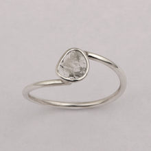Load image into Gallery viewer, 0.25 CTW Natural Slice Diamond Polki Tiny Ring 925 Sterling Silver