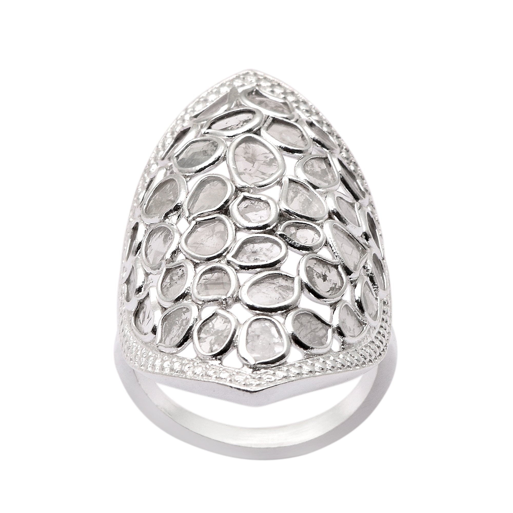 1.80 CTW Diamond Polki Ring