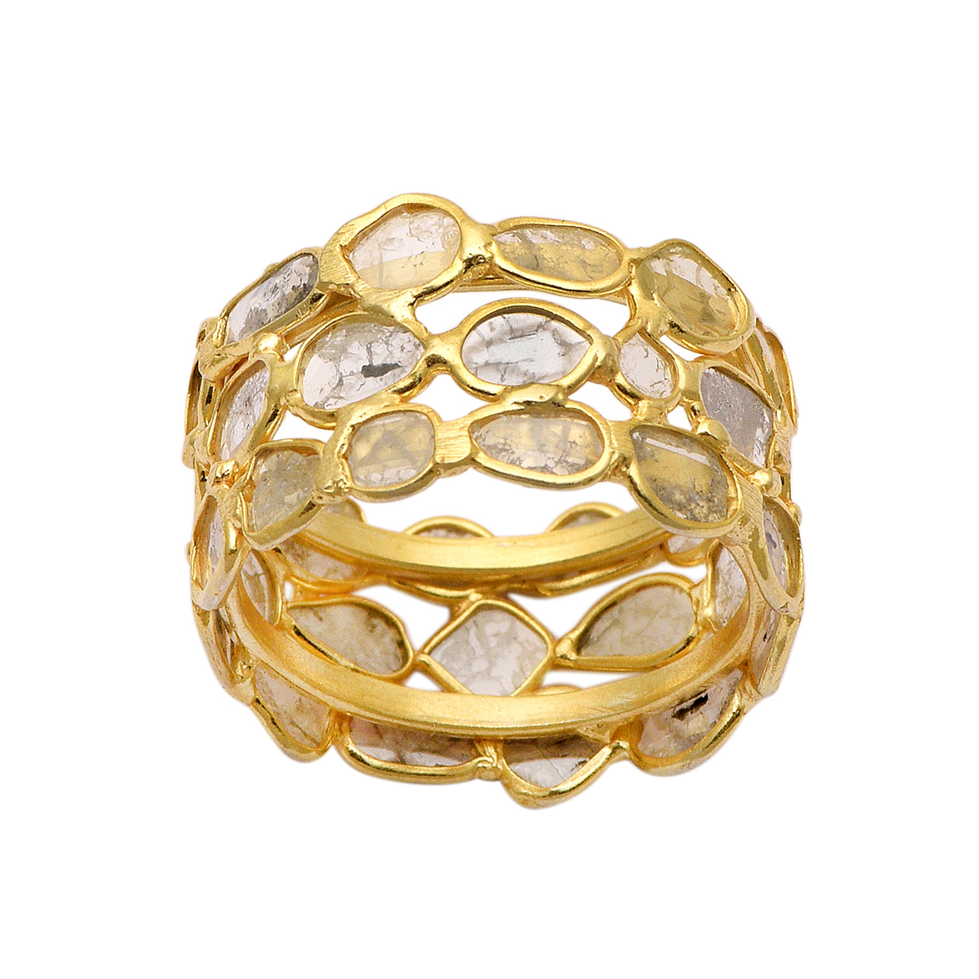 3 CTW Diamond Polki Ring