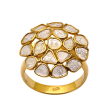 Load image into Gallery viewer, 3 CTW Diamond Polki Cluster Ring
