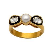Load image into Gallery viewer, 0.50 CTW Diamond Polki Pearl Ring