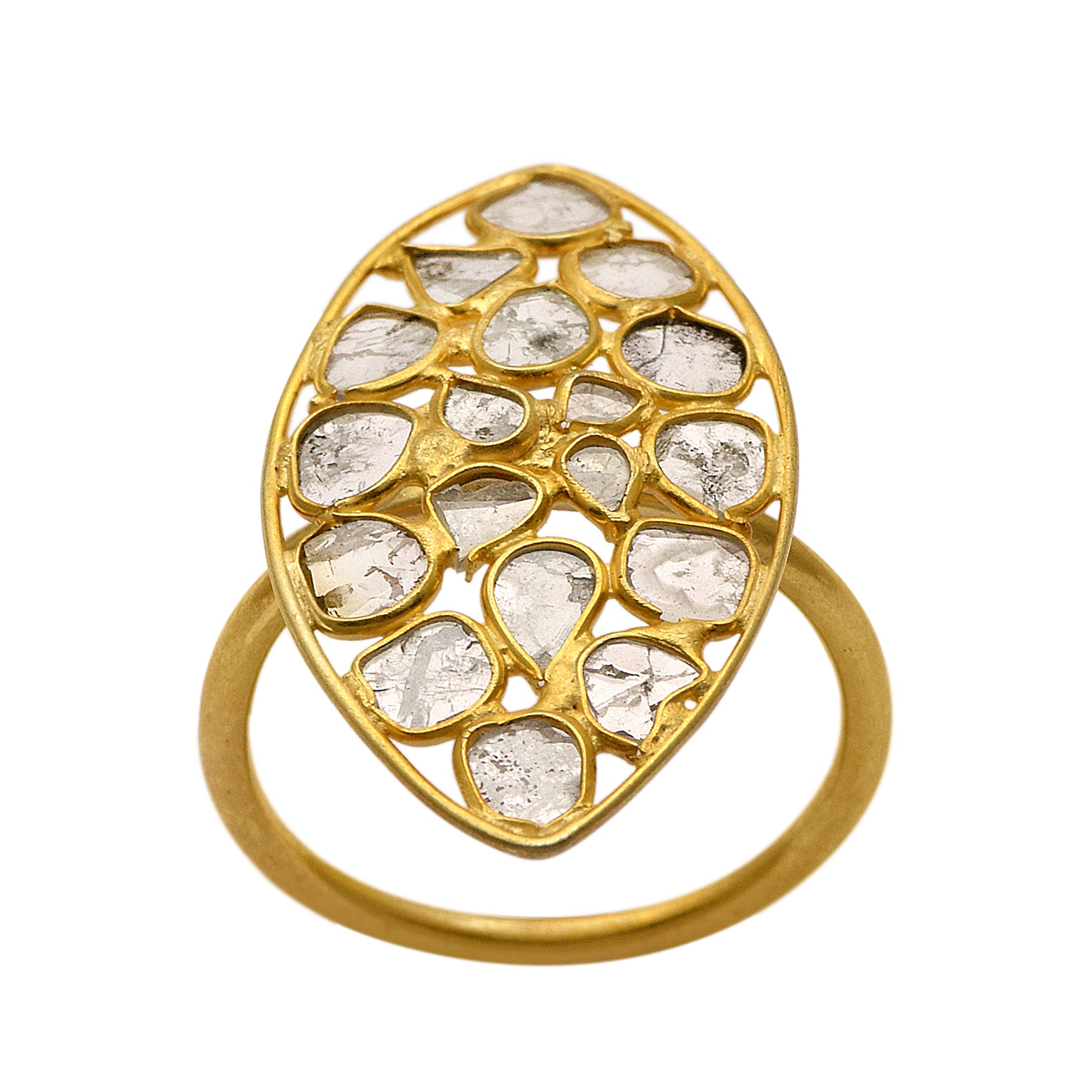 2 CTW Diamond Polki Eye Ring