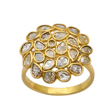 Load image into Gallery viewer, 2 CTW Diamond Polki Cluster Ring