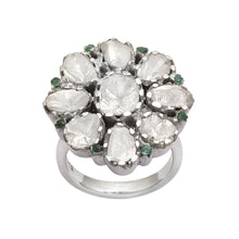 Load image into Gallery viewer, 2.50 CTW Diamond Polki Emerald Ring