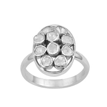 Load image into Gallery viewer, 1.80 CTW Natural Slice Polki Diamond Handmade Cocktail Ring 925 Sterling Silver
