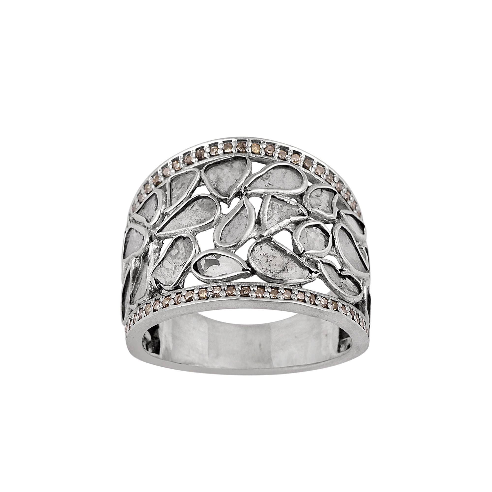 2.00 CTW Diamond Polki Handcrafted Vintage-Style Women Ring