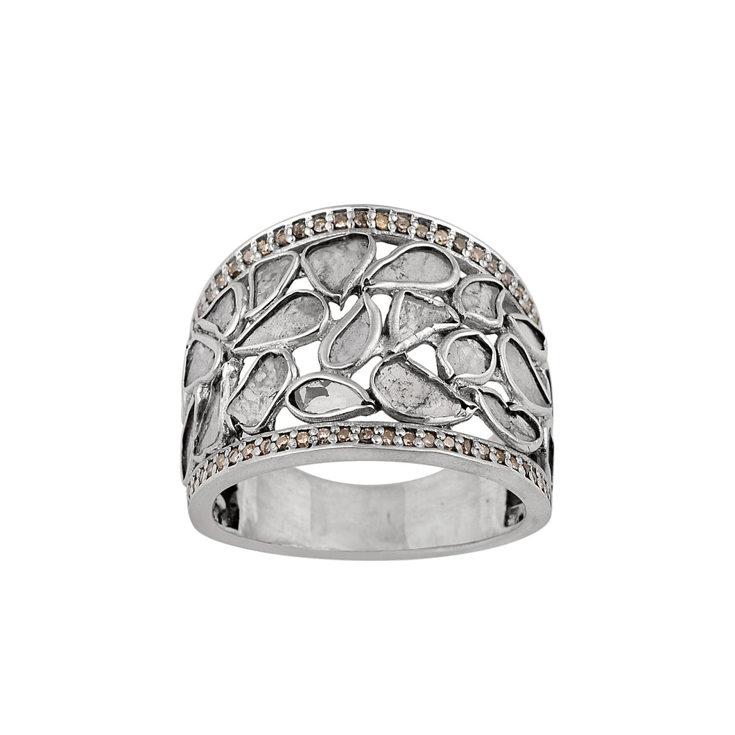 2.00 CTW Diamond Polki Handcrafted Vintage-Style Women Ring