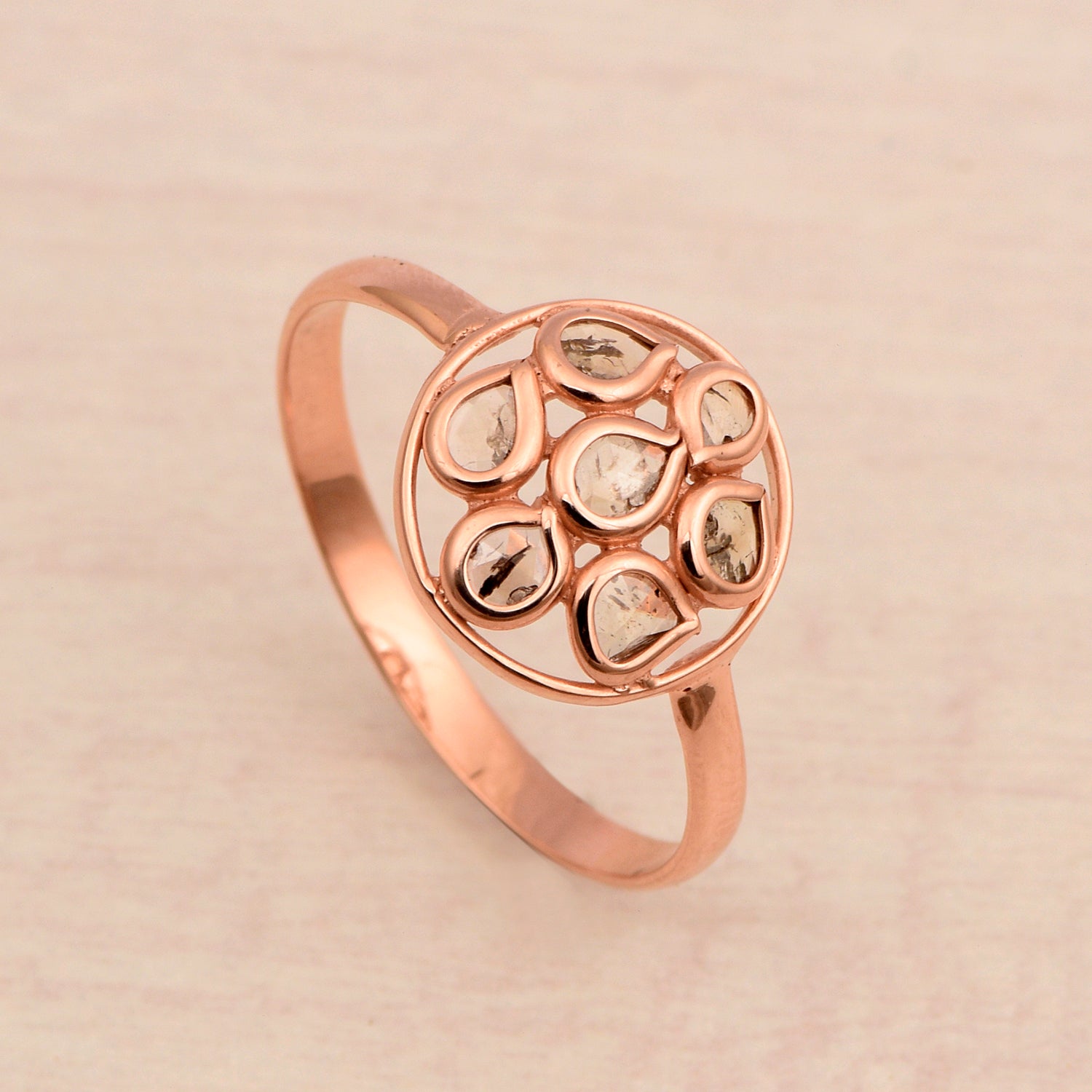 Rose Cut Diamond Ring