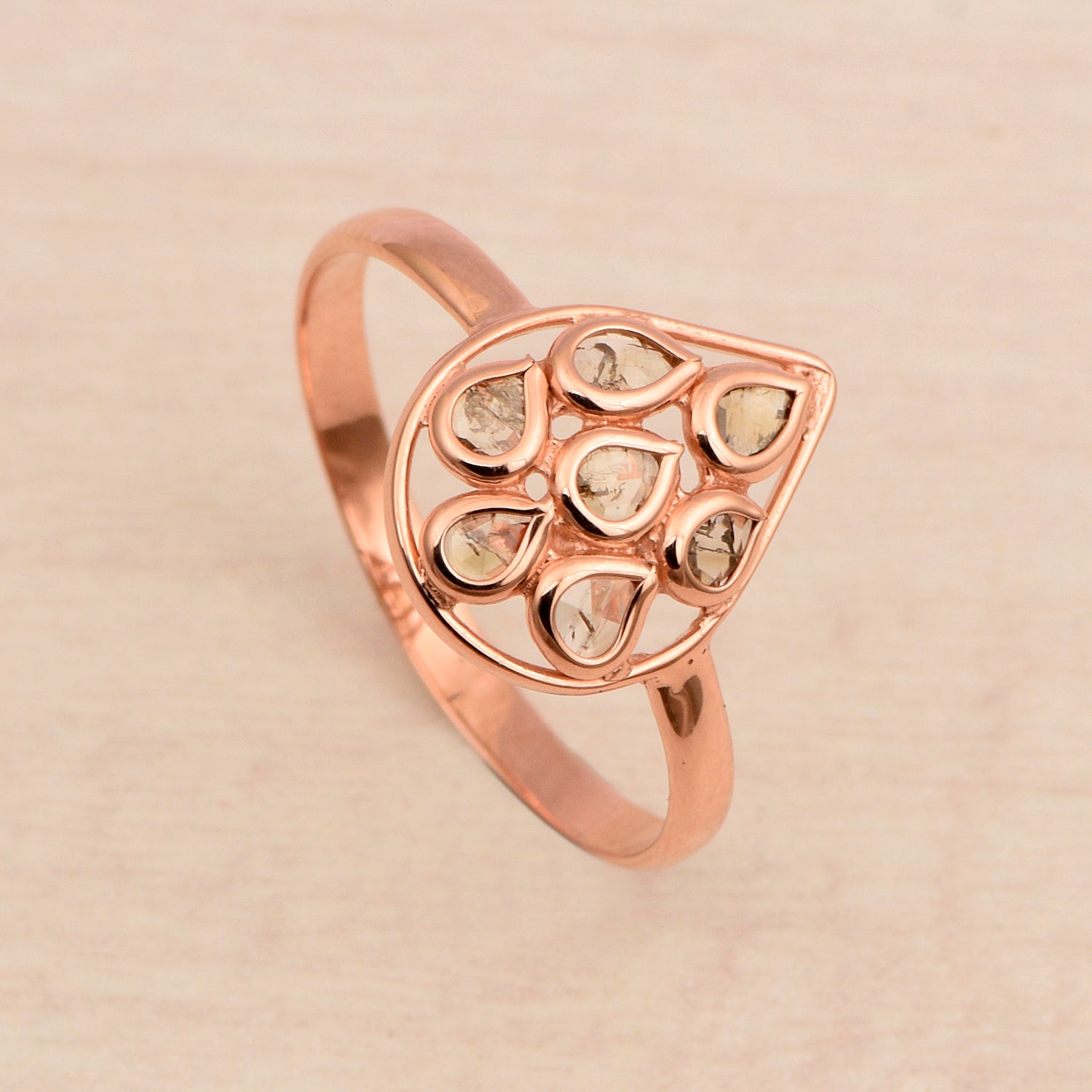 Rose Cut Diamond Ring