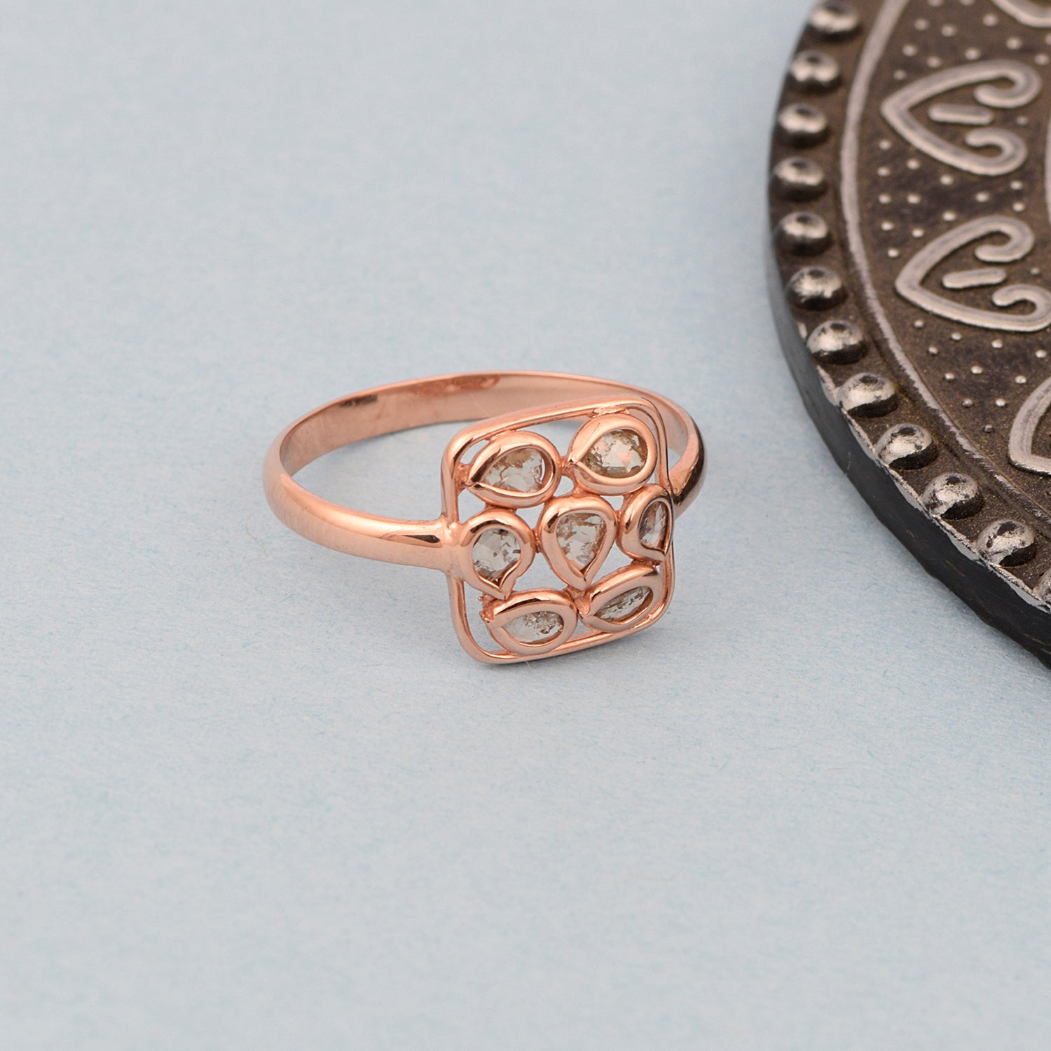 Rose Cut Diamond Ring