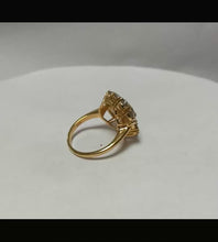 Load and play video in Gallery viewer, 3.00 Ctw Rose Cut Champagne Diamond 925 Sterling Silver Ring
