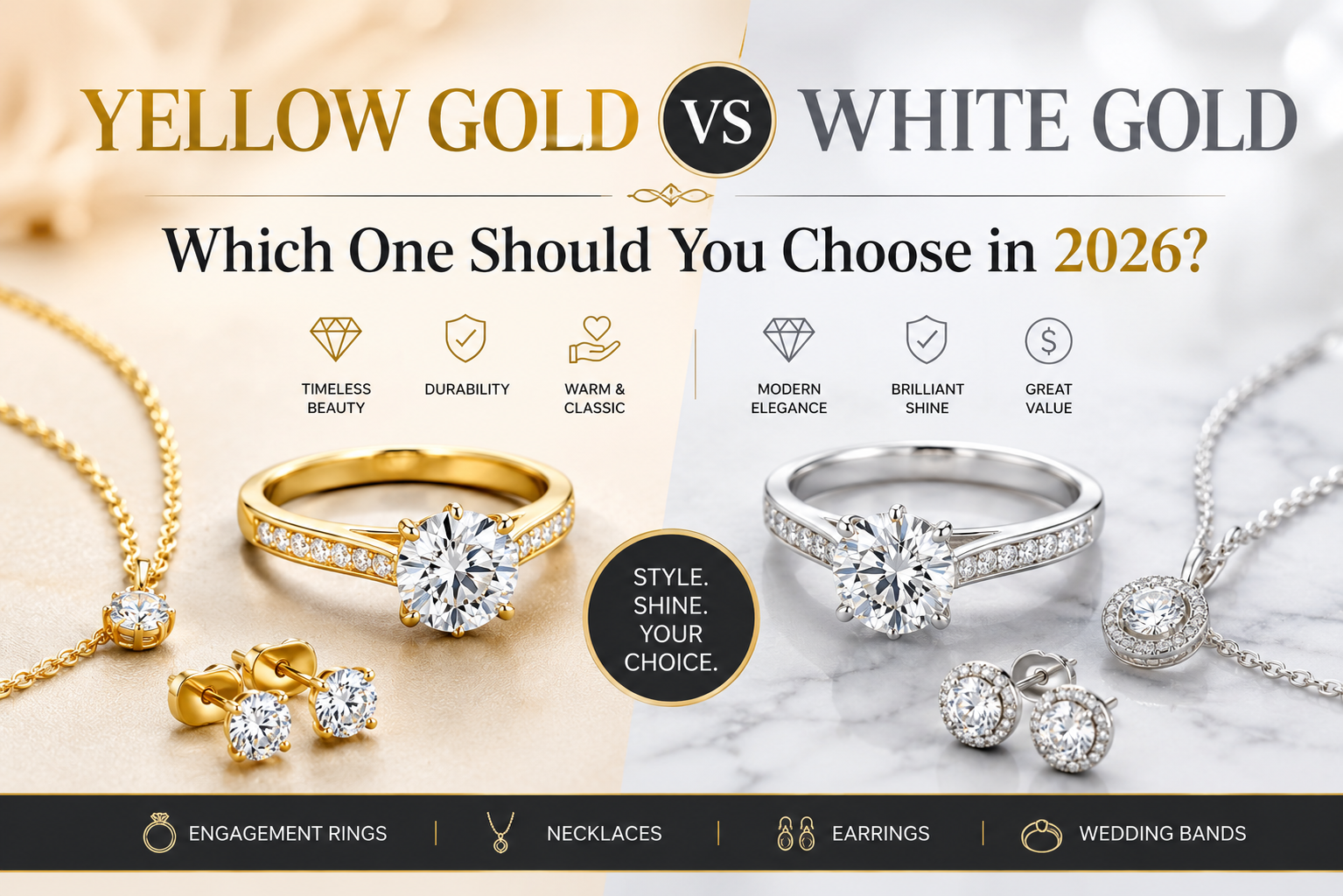 Yellow Gold vs White Gold: