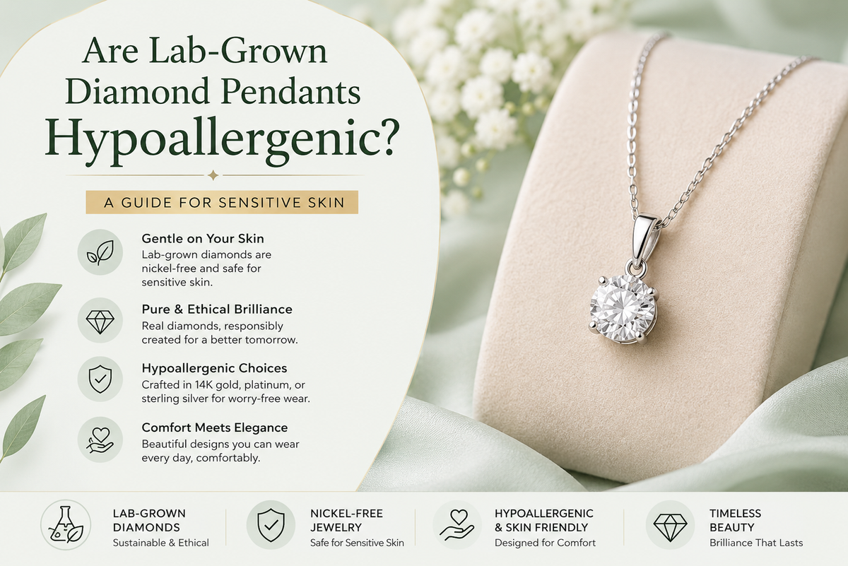  Hypoallergenic Lab-Grown Diamond Pendant 