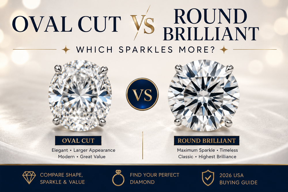 Oval Cut vs Round Brilliant Diamonds
