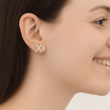 Load image into Gallery viewer, Initial &quot;X&quot; Monogram Stud Earring – Sterling Silver
