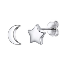 Load image into Gallery viewer, Star &amp; Moon Stud Earrings
