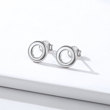 Load image into Gallery viewer, Open Circle Stud Earrings
