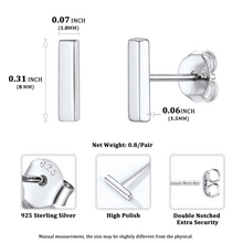 Load image into Gallery viewer, Bar Stud Earrings
