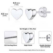 Load image into Gallery viewer, Heart Stud Earrings
