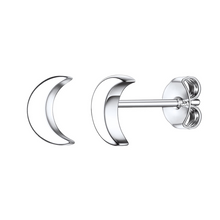 Load image into Gallery viewer, Half Moon Stud Earrings
