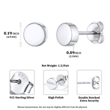 Load image into Gallery viewer, Round Disc Stud Earrings
