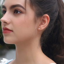 Load image into Gallery viewer, Half Moon Stud Earrings
