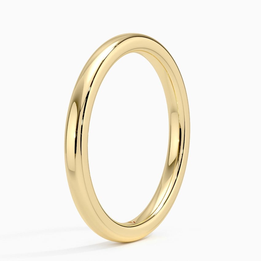 2mm Comfort Fit Wedding Ring in                            14K Yellow Gold