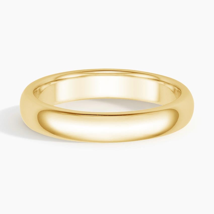 Comfort Fit 4mm Wedding Ring in                            14K Yellow Gold