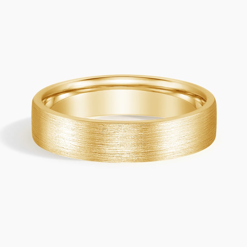 Mojave Matte 5mm Wedding Ring in                            18K Yellow Gold
