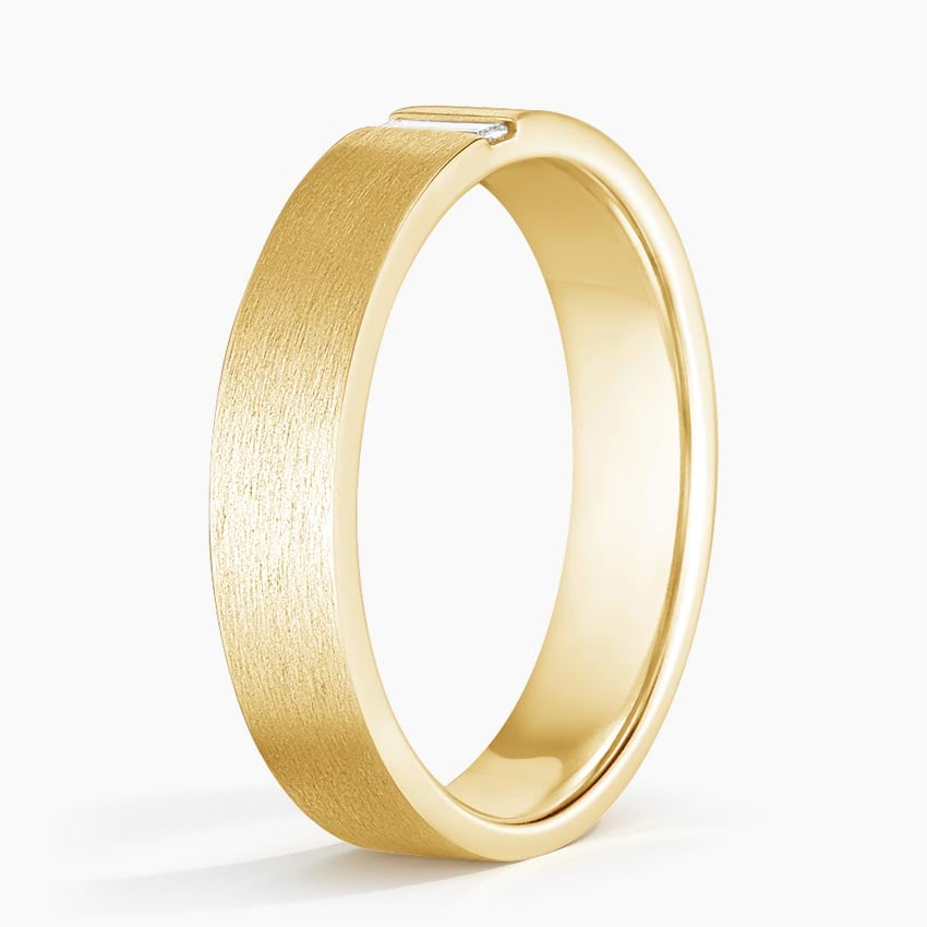 Apollo Diamond 4.5mm Wedding Ring in                            18K Yellow Gold