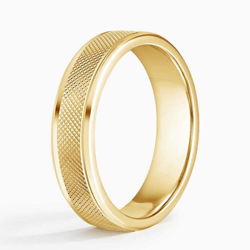 Maverick 5.5mm Wedding Ring in                            18K Yellow Gold