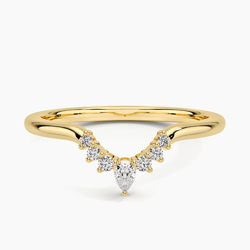 Lunette Lab Diamond Ring (1/10 ct. tw.) in                            18K Yellow Gold