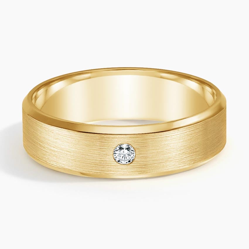 Borealis Diamond 6mm Wedding Ring in                            18K Yellow Gold