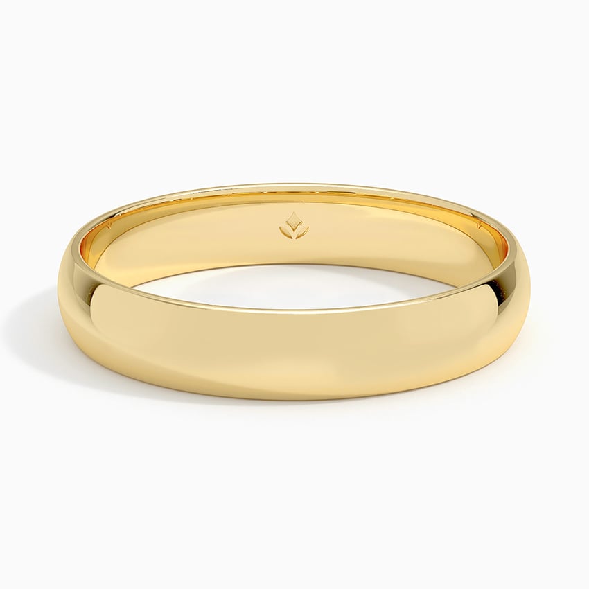 Slim Profile 4mm Wedding Ring in                            14K Yellow Gold