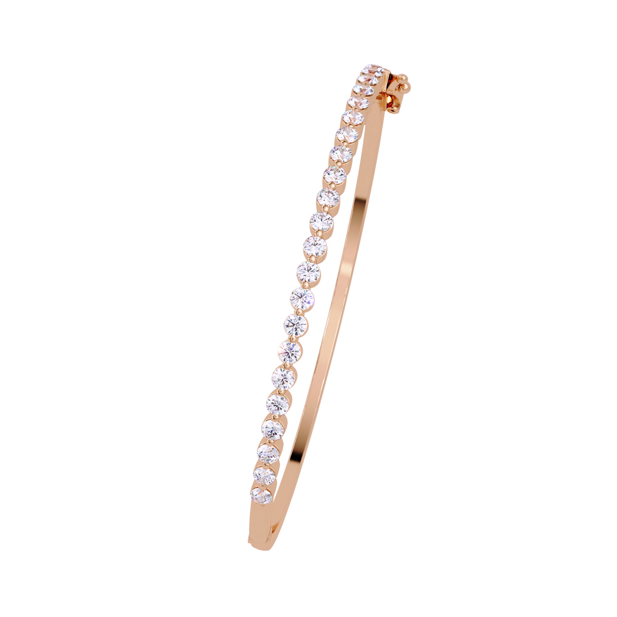 Lab Grown Diamond 1.80 CTW Bangle Bracelet-925 Sterling Silver