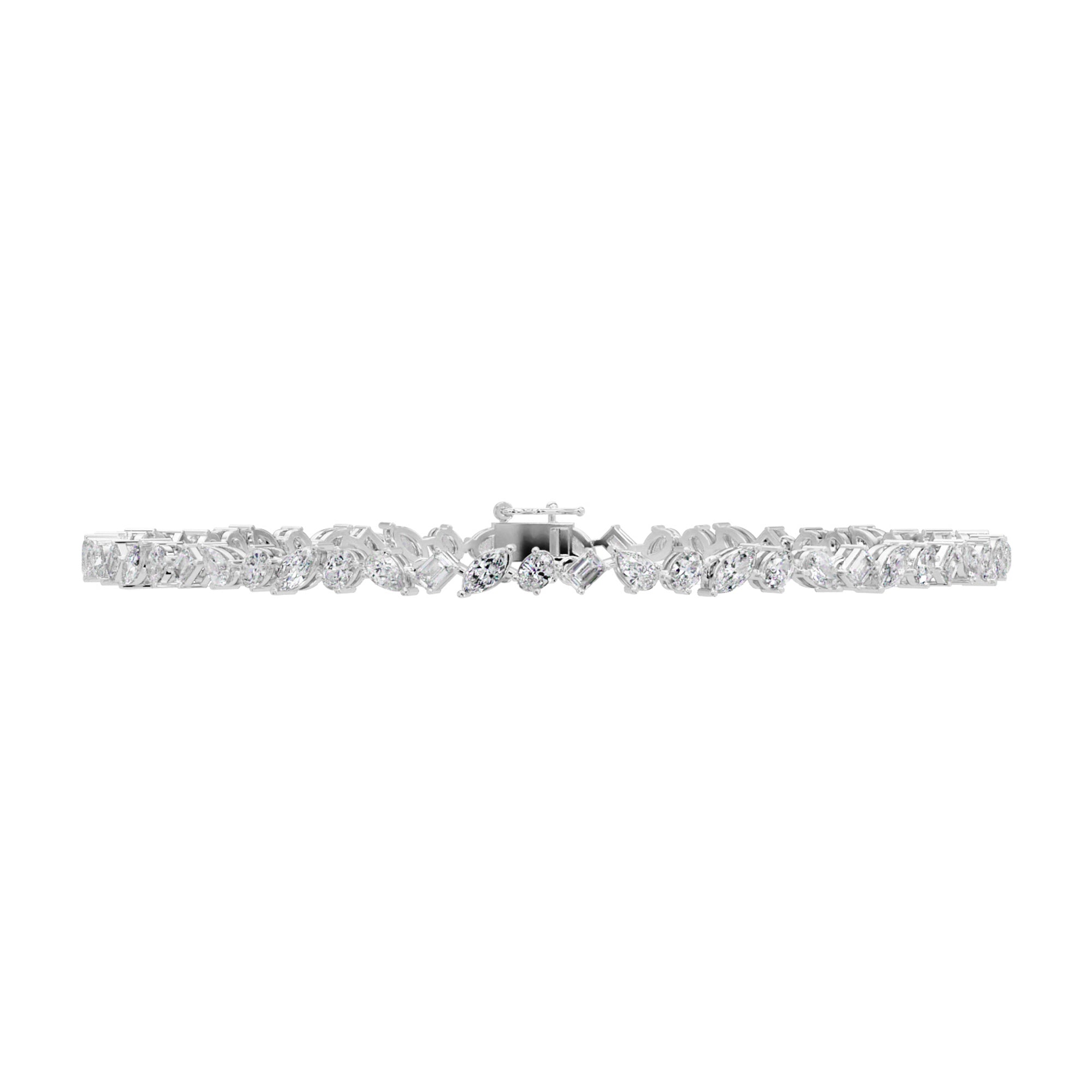 Lab Grown Diamond 5.50 CTW Bracelet-925 Sterling Silver