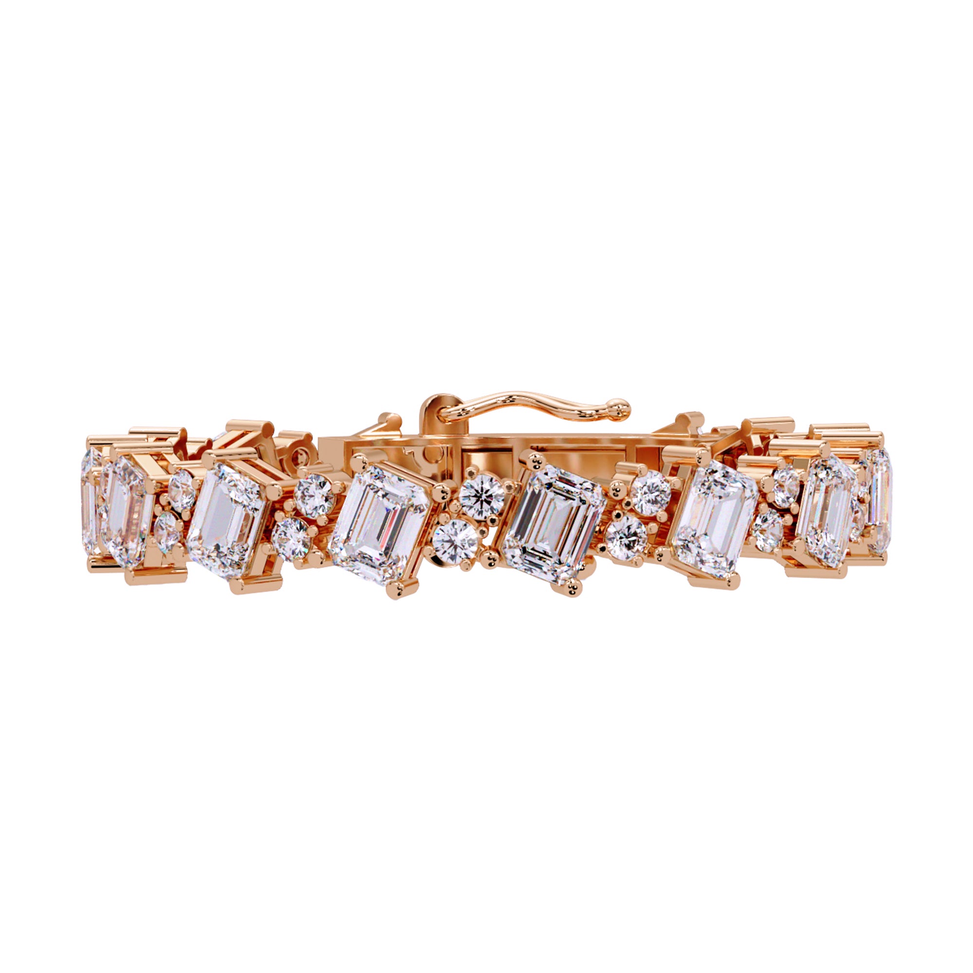 Lab Grown Diamond 32.00 CTW Statement Bracelet-925 Sterling Silver