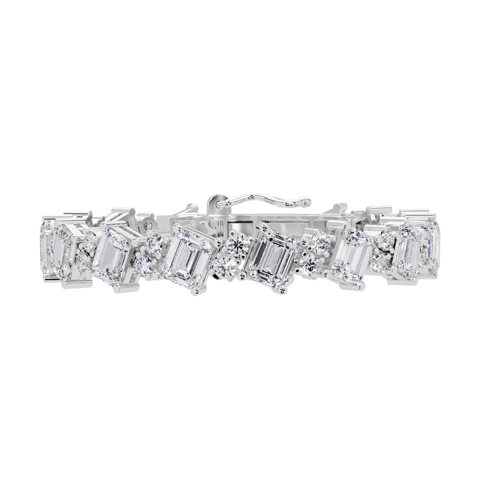 Lab Grown Diamond 32.00 CTW Statement Bracelet-925 Sterling Silver