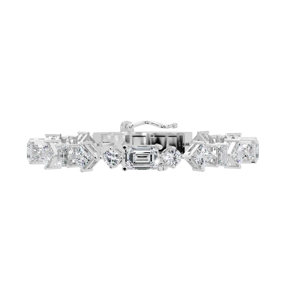 Lab Grown Diamond 20.00 CTW Statement Bracelet-925 Sterling Silver