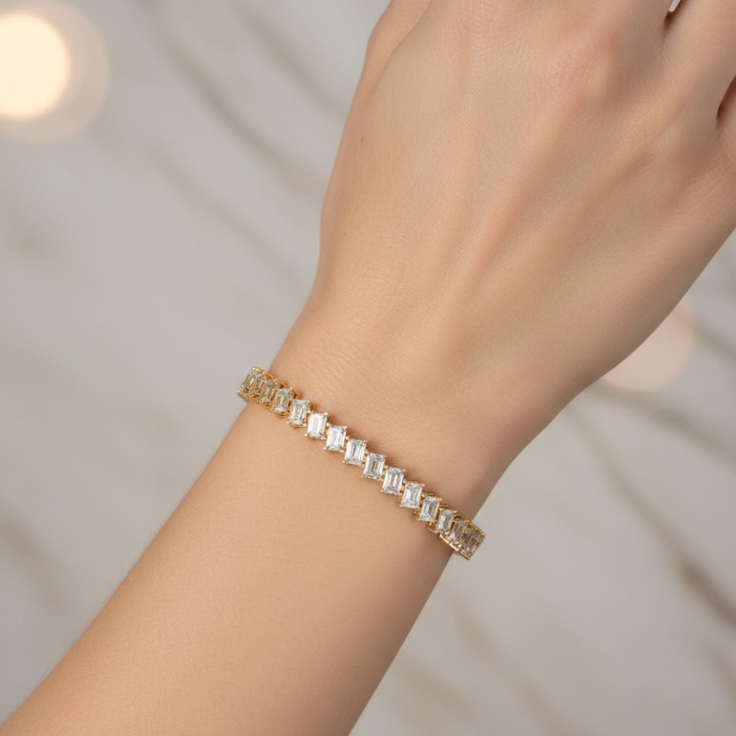 Lab Grown Diamond 8.50 CTW  Bracelet-925 Sterling Silver