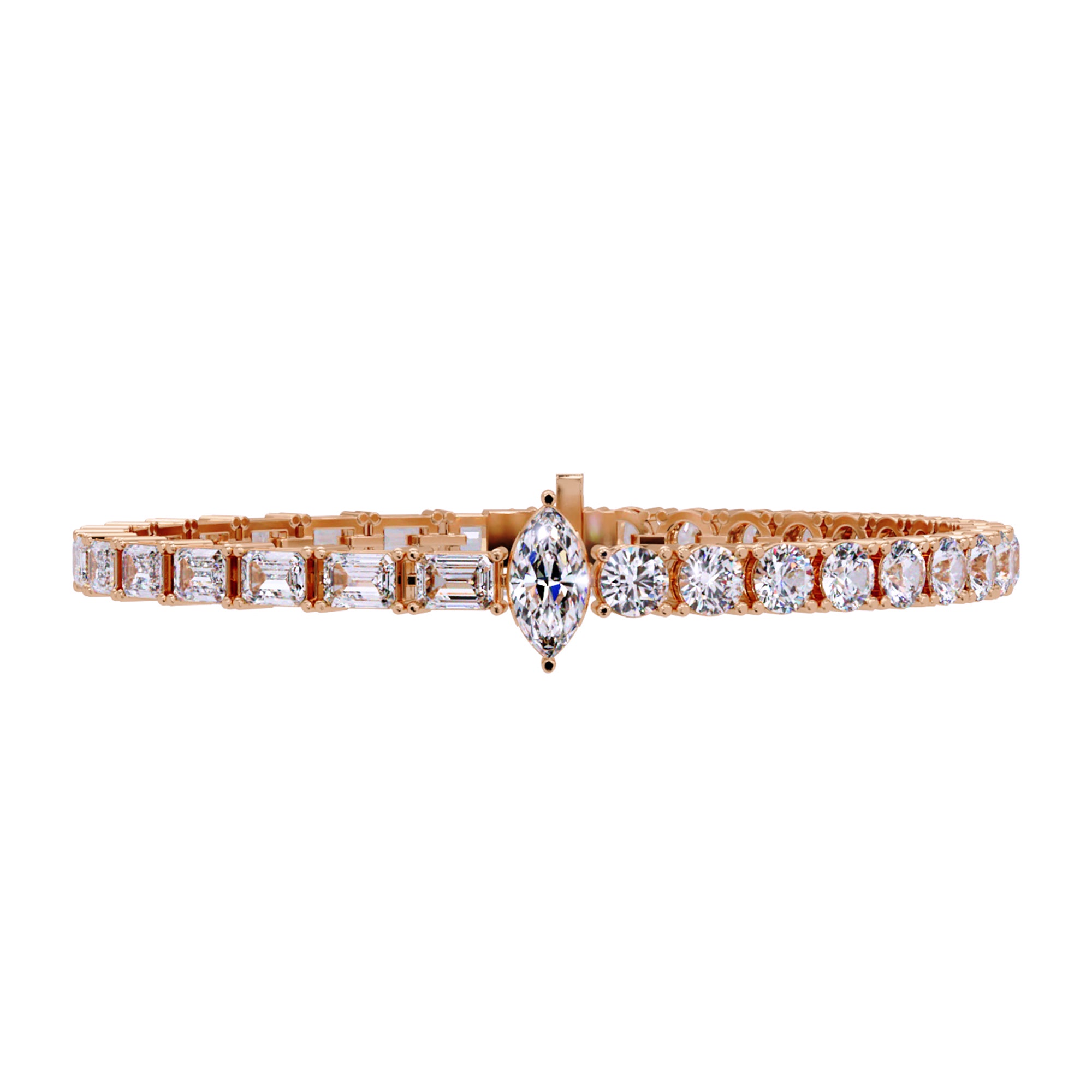 Lab Grown Diamond 12.00 CTW Accents Bracelet -925 Sterling Silver