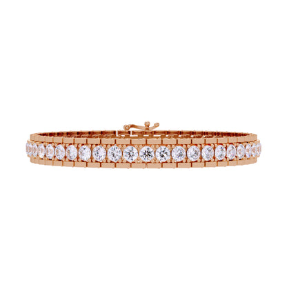 Lab Grown Diamond 11.50 CTW Double-Row Tennis Bracelet -925 Sterling Silver