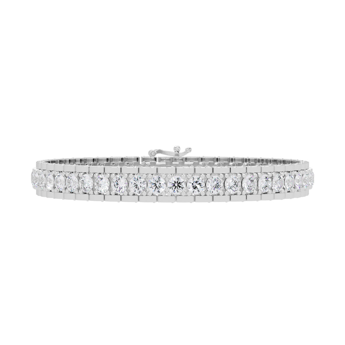 Lab Grown Diamond 11.50 CTW Double-Row Tennis Bracelet -925 Sterling Silver