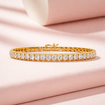 Lab Grown Diamond 11.50 CTW Double-Row Tennis Bracelet -925 Sterling Silver