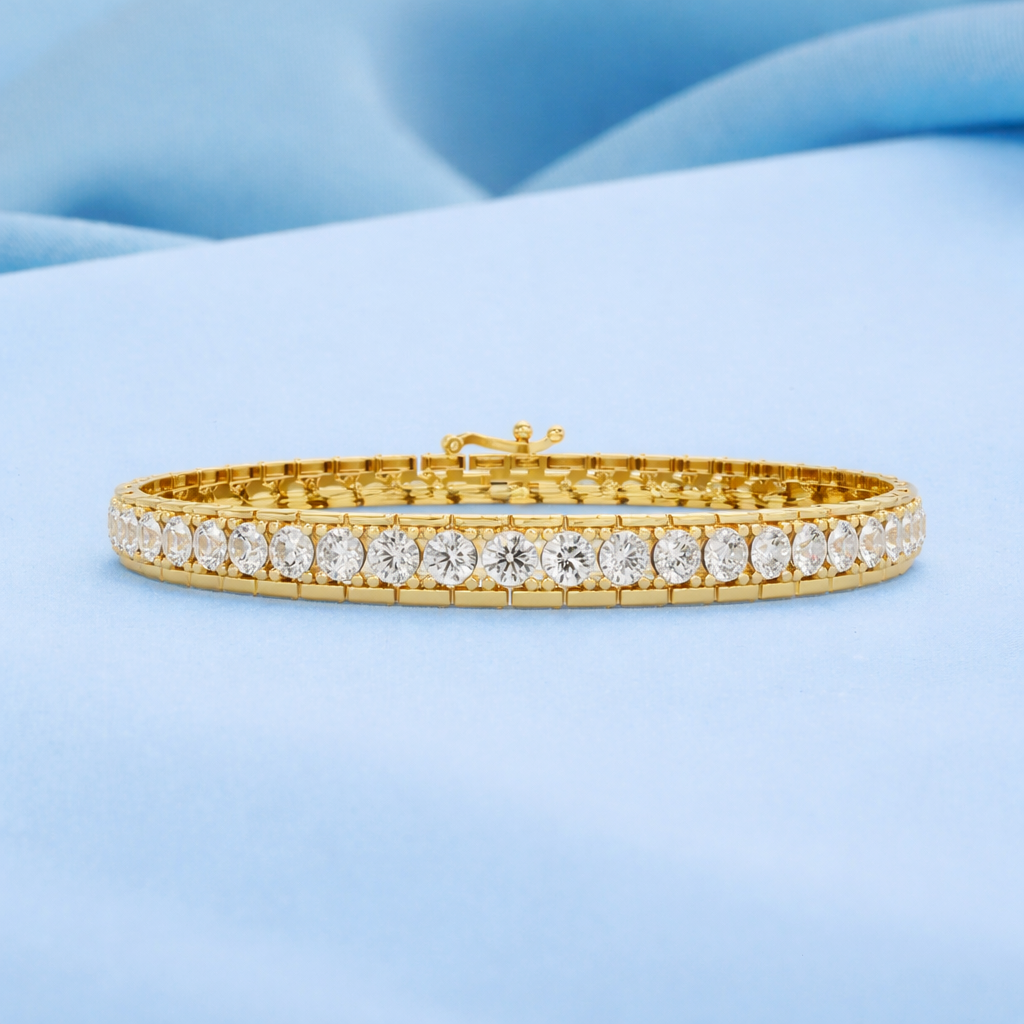 Lab Grown Diamond 11.50 CTW Double-Row Tennis Bracelet -925 Sterling Silver