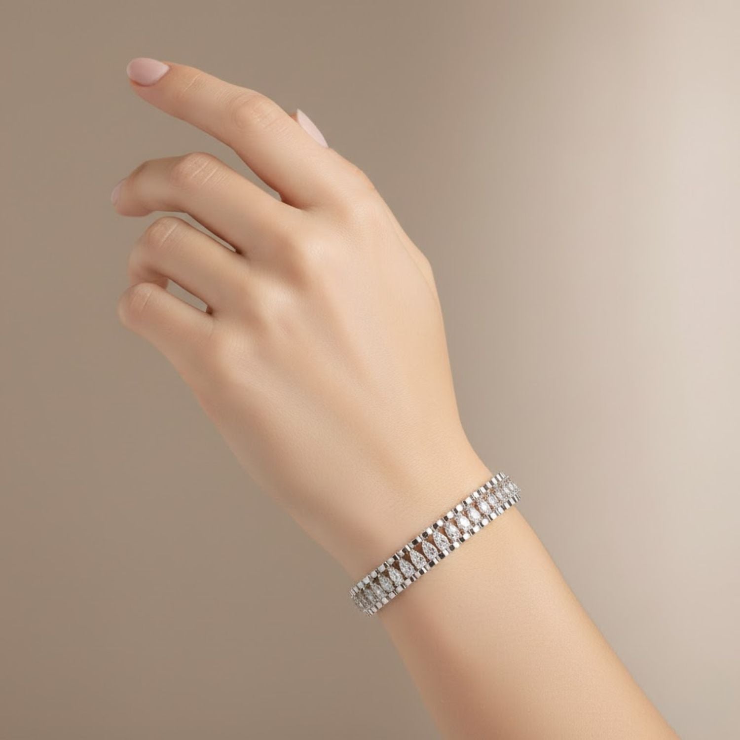 Lab Grown Diamond 6.00 CTW Double-Row Tennis Bracelet -925 Sterling Silver