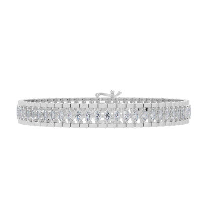Lab Grown Diamond 4.25 CTW Tennis Bracelet -925 Sterling Silver