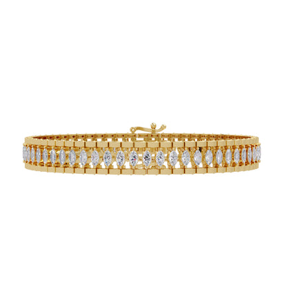 Lab Grown Diamond 4.25 CTW Tennis Bracelet -925 Sterling Silver