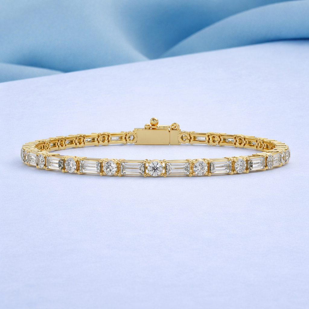Lab Grown Diamond 3.75 CTW Tennis Bracelet -925 Sterling Silver
