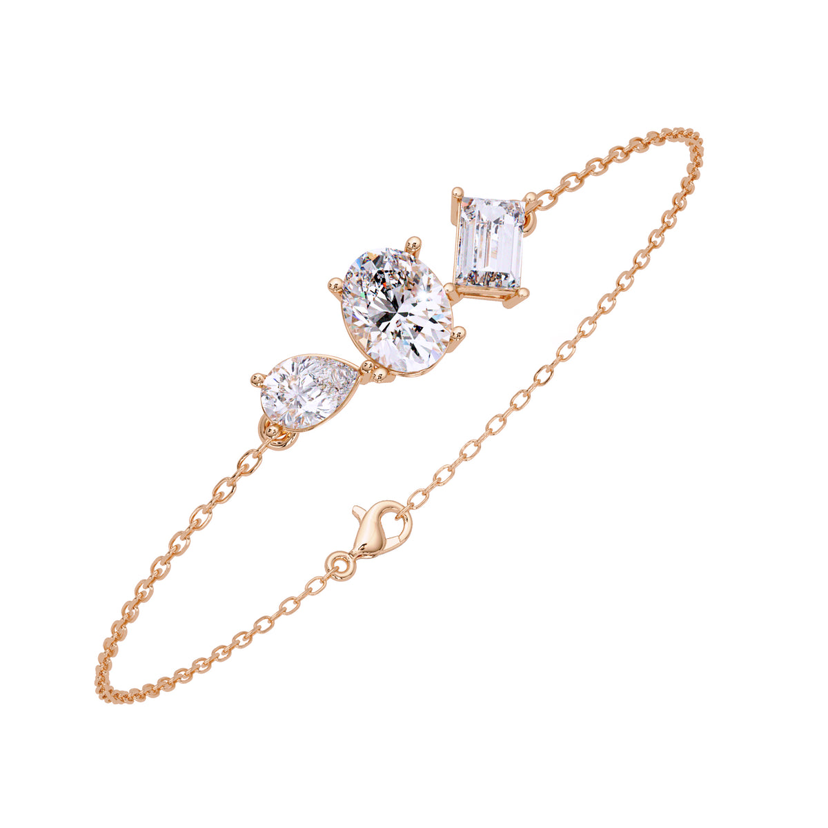 Lab Grown Diamond 2.75 CTW Bracelet -925 Sterling Silver